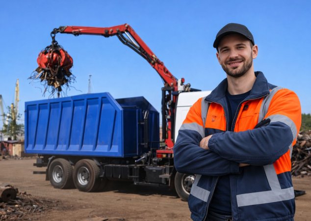 Kravas auto ar manipulatoru vadītājs 